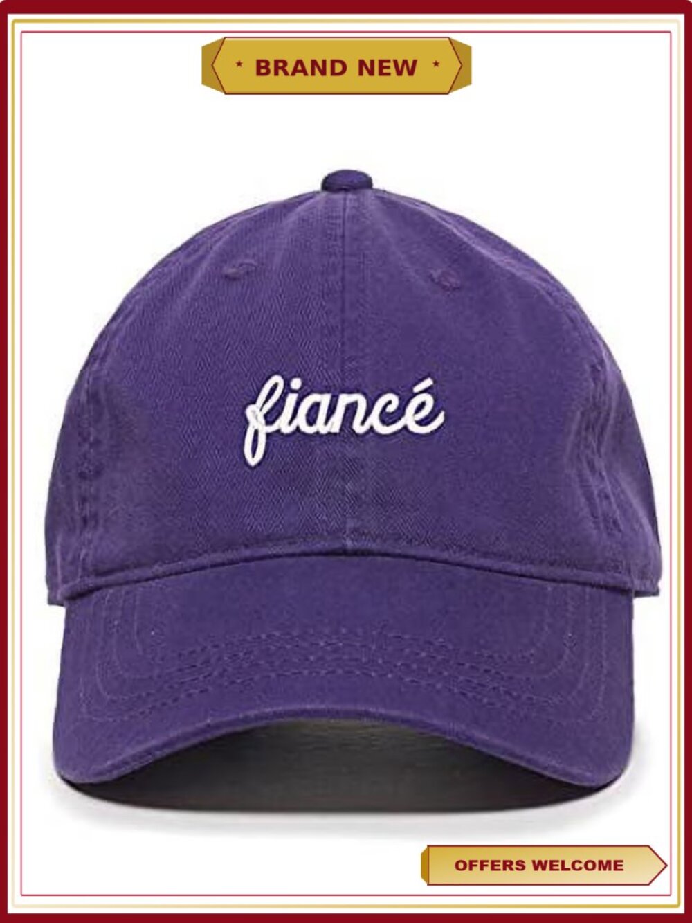 Embroidered Cotton Adjustable Dad Hat Baseball Cap
